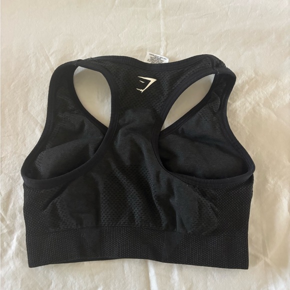 Gymshark Black Racerback Seamless Sports Bra - Picture 2 of 2
